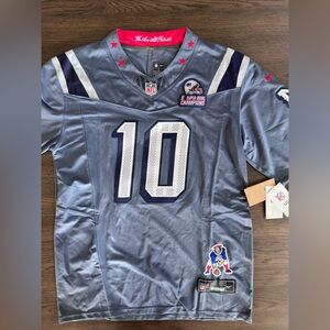 Brand New NFL Patriots #10 Maye Blue Jersey - Large